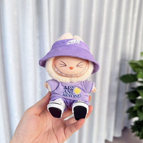 49一二三代钥匙扣Labubu衣服挂件拉布布娃衣林俊杰JJ演唱会可爱萌 - 图0