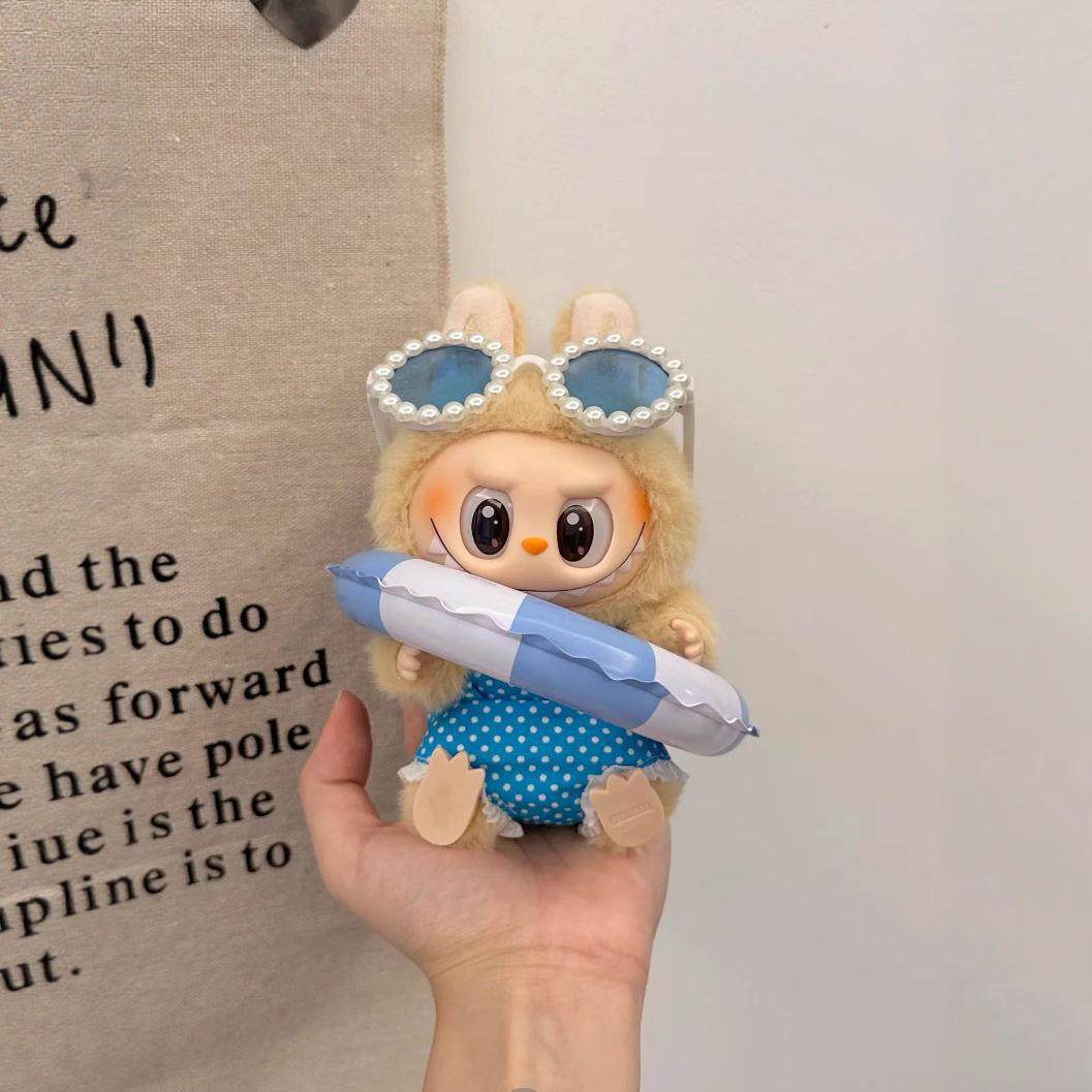 49仅娃衣】拉布布泳衣套装labubu娃衣可乐一二三代17cm夏季坐站立 - 图1