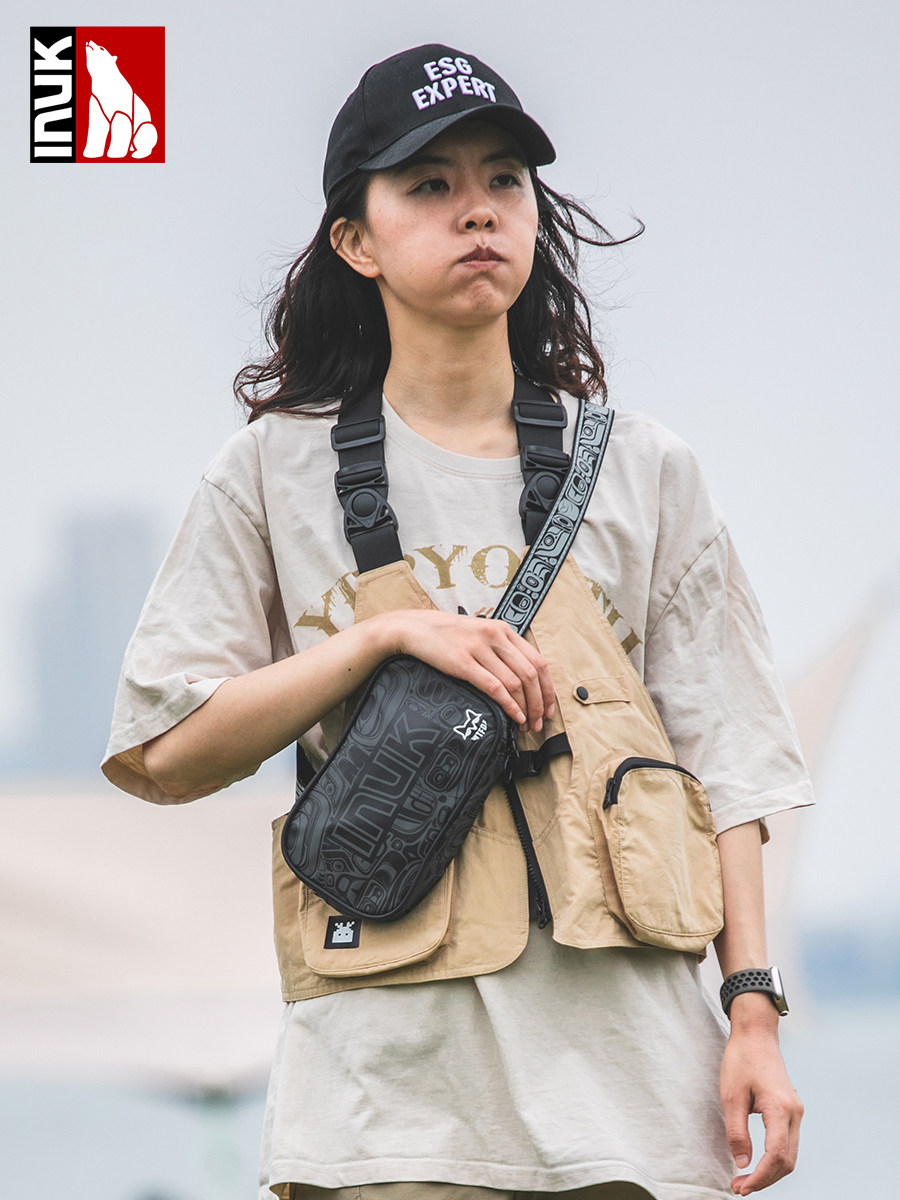 inuk胡来联名款腰包女潮流男斜挎包 inuk胸包