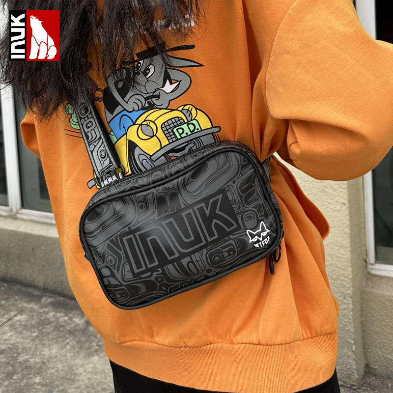 inuk胡来联名款腰包女潮流男斜挎包 inuk胸包