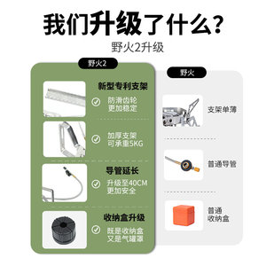 新款火枫野火2分体式户外炉头燃气炉灶便携式烧水炉具小考火炉