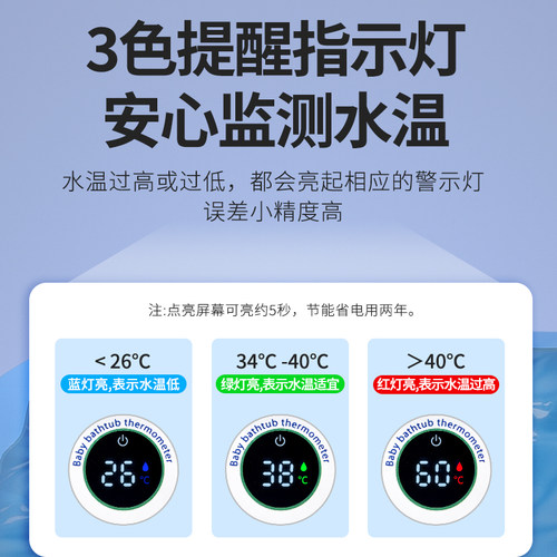 婴儿水温计儿童洗澡温度计宝宝测水温表泡澡专用新生儿浴盆测温计 - 图1