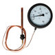 Pressure thermometer probe boiler electrical contact