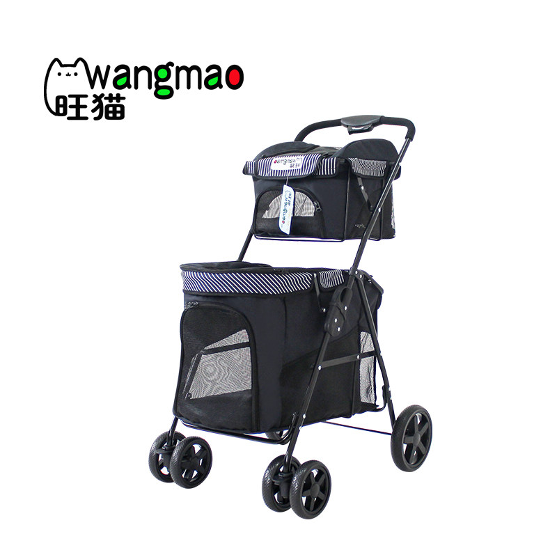 旺猫轻便折叠双层猫咪提篮大空间推车笼四轮户外出行用品遛狗,淘宝优惠券,粉丝福利购,淘宝优惠卷
