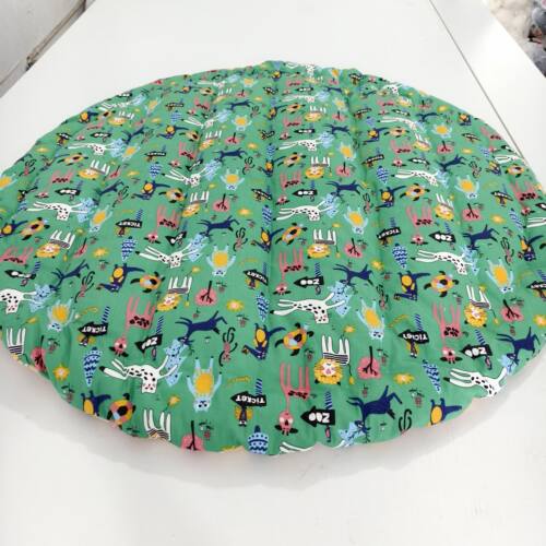 儿童纯棉花帐篷床垫褥子垫子圆床圆形被褥垫爬行铺地垫子可拆洗 - 图3