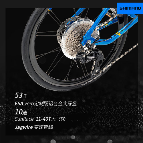 燕鸥ternVergeP10自行车折叠自行车成人超轻便携可放后备箱折叠车 - 图2