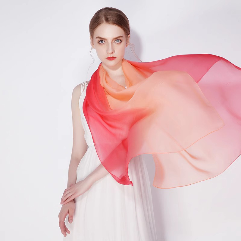 教师节礼物上海故事桑蚕丝丝巾女真丝围巾长纱巾2025新款妈妈披肩