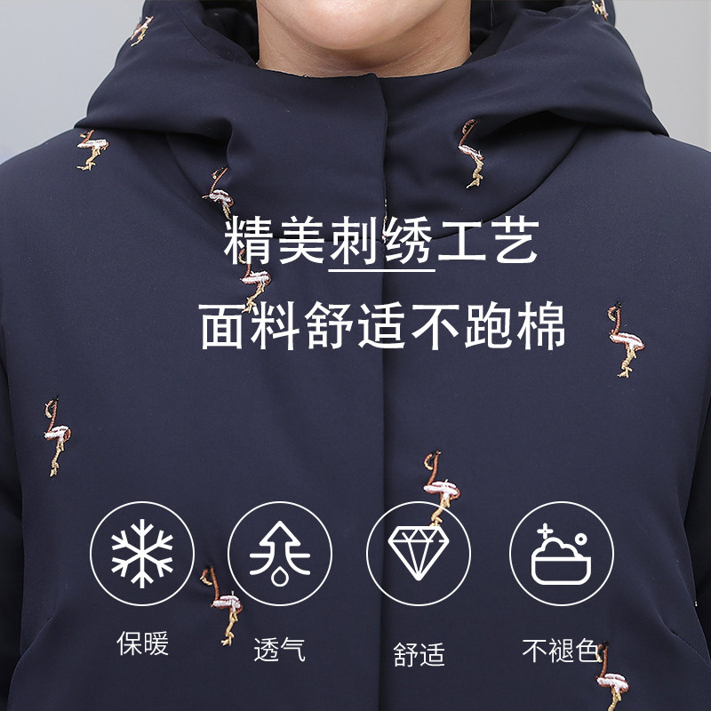中老年大码女装羽绒棉衣服老人200 艾莉姿格中老年女装