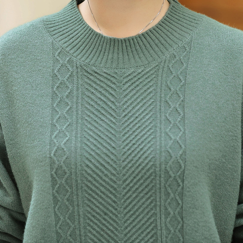 中老年大码女装加肥加大女针织衫 艾莉姿格中老年女装