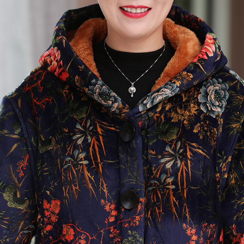 老太太棉衣服200斤胖妈妈 艾莉姿格中老年女装