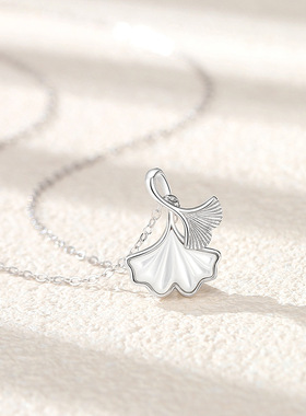 s999纯银小杏运项链三生有幸