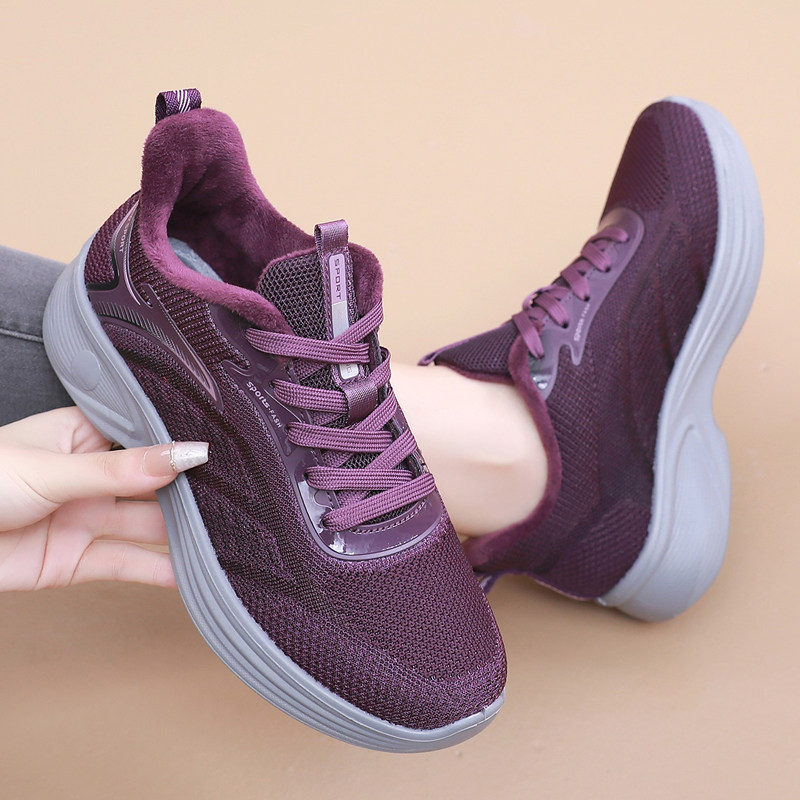 冬季加绒加厚保暖中老年妈妈鞋老北京布鞋女棉平底防滑奶奶运动鞋,淘宝优惠券,粉丝福利购,淘宝优惠卷