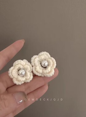 鞠婧祎同款耳环小众设计感甜美