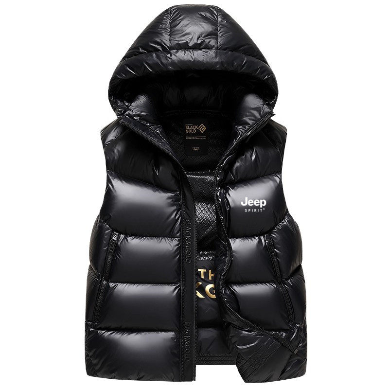 JEEP SPIRIT羽绒马甲男款2025新款冬季加厚保暖无袖坎肩连帽外套,淘宝优惠券,粉丝福利购,淘宝优惠卷