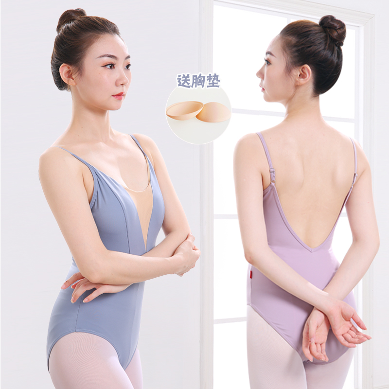 杰希洛旗舰店夏季芭蕾舞练功服女吊带舞蹈服瑜伽连体服成人形体艺考基训体操服0