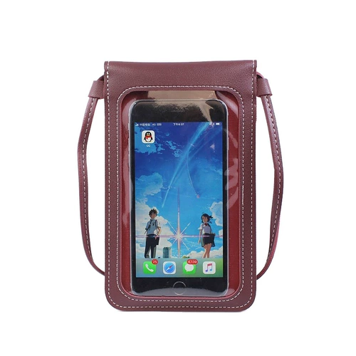 Модная маленькая сумка через плечо, универсальный прозрачный кошелек для школьников, небольшая сумка, ремешок для сумки, в корейском стиле, сенсорный экран