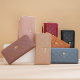 Double zipper long Korean style mobile phone bag for women