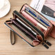 Zippered mobile phone bag multi-functional long wallet for women