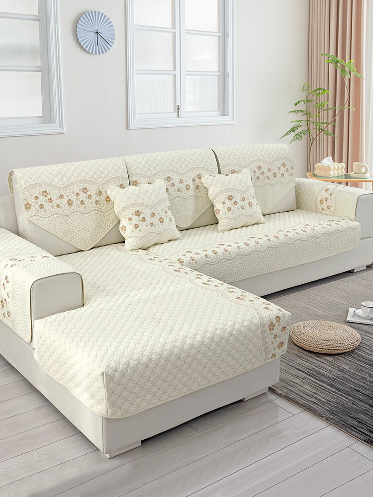 正品布艺全棉沙发垫四季通用布艺纯色现代简约坐垫新中式沙发套靠