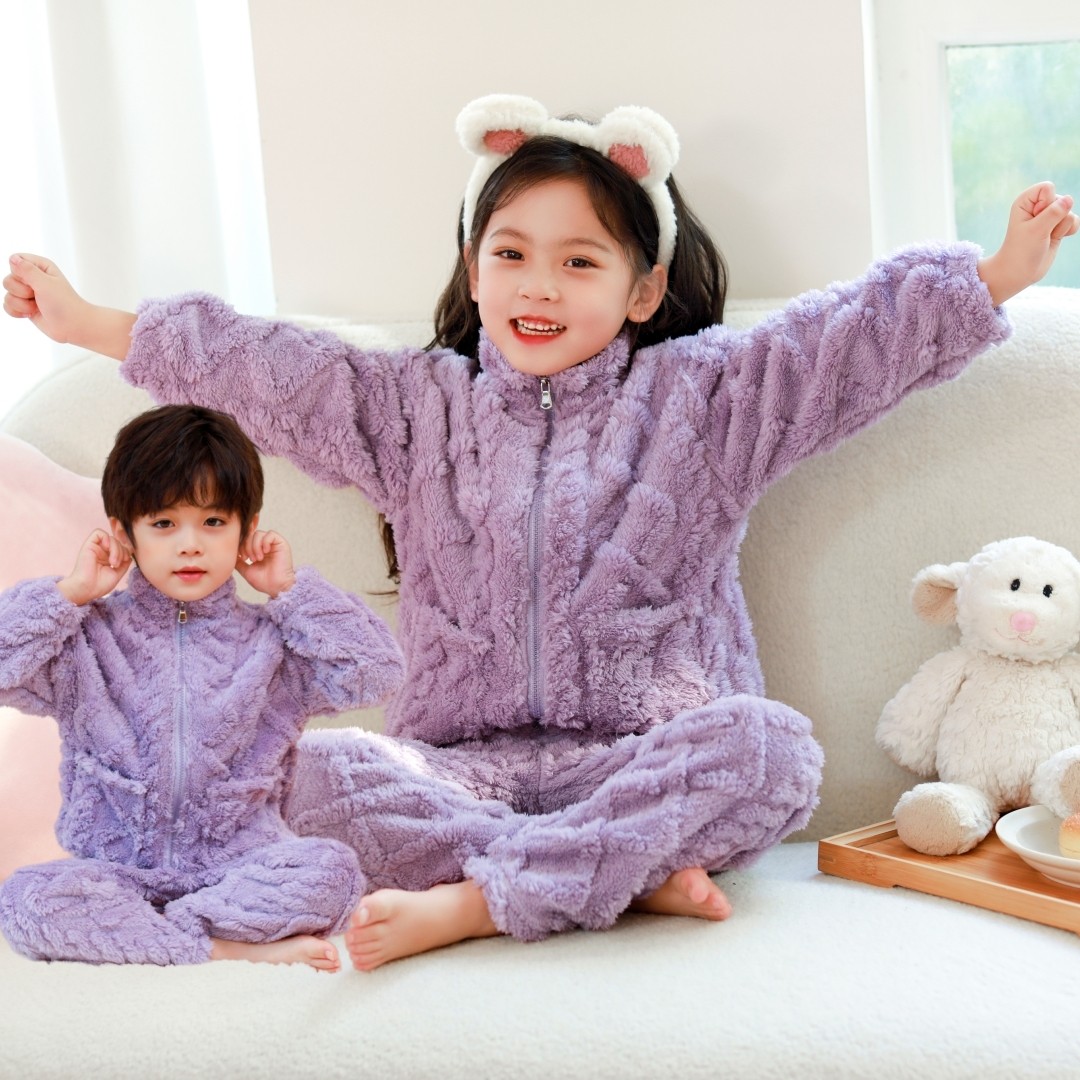 秋冬季儿童法兰绒睡衣女童宝宝男童家居服女孩加厚冬款男孩珊瑚绒,淘宝优惠券,粉丝福利购,淘宝优惠卷