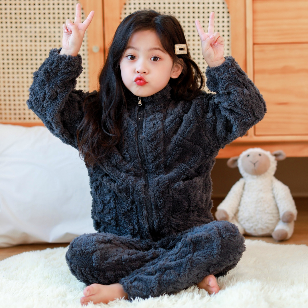 秋冬季儿童法兰绒睡衣女童宝宝男童家居服女孩加厚冬款男孩珊瑚绒,淘宝优惠券,粉丝福利购,淘宝优惠卷