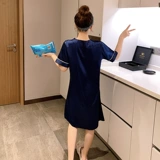 Летняя шелковая милая тонкая сексуальная шифоновая пижама, короткий рукав, большой размер, в корейском стиле