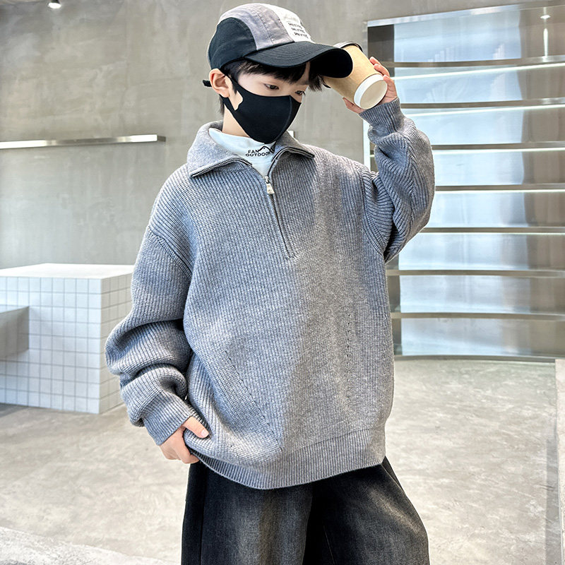 男童高领毛衣秋冬款2025新款大儿童装冬季加厚打底针织衫男孩冬装,淘宝优惠券,粉丝福利购,淘宝优惠卷