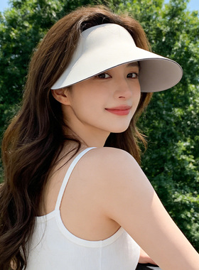 女夏新款空顶防晒帽防紫外线显脸