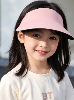 女童空顶可折叠防晒帽防紫外线