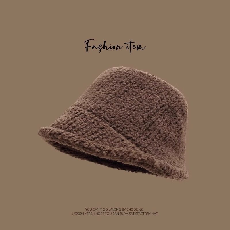 羊羔绒渔夫帽女2025新款秋冬大头围毛茸茸水桶帽加厚保暖护耳盆帽,淘宝优惠券,粉丝福利购,淘宝优惠卷