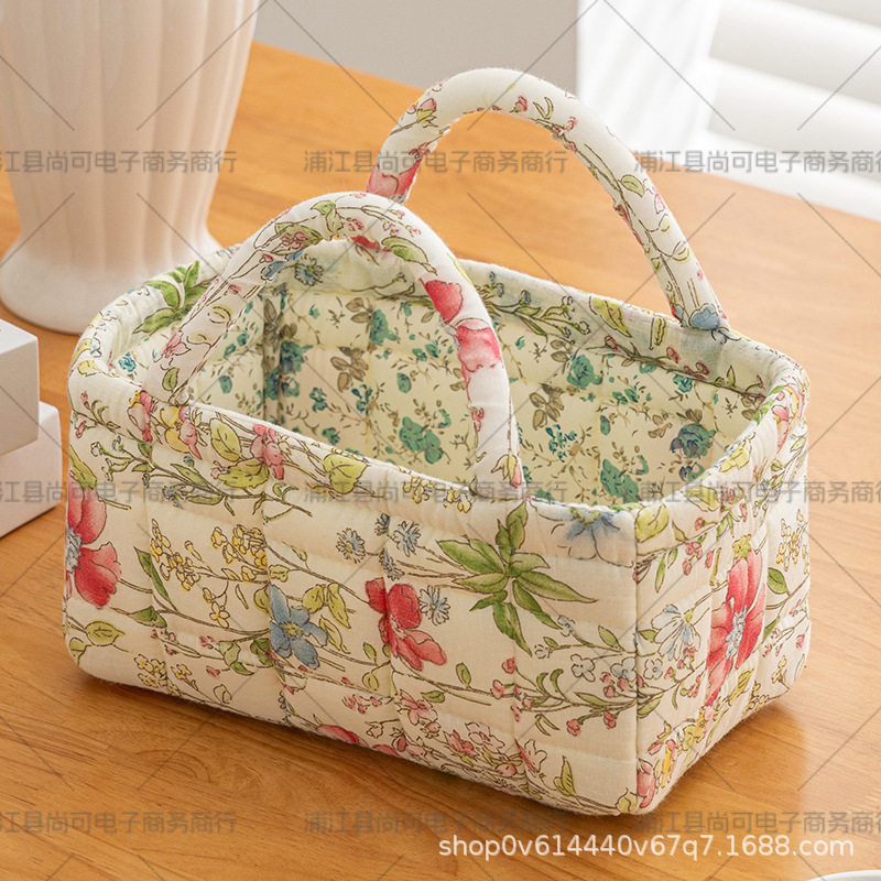 跨境日本家居布艺棉布加厚小尺寸收纳篮化妆品玩具零食收纳包现货,淘宝优惠券,粉丝福利购,淘宝优惠卷