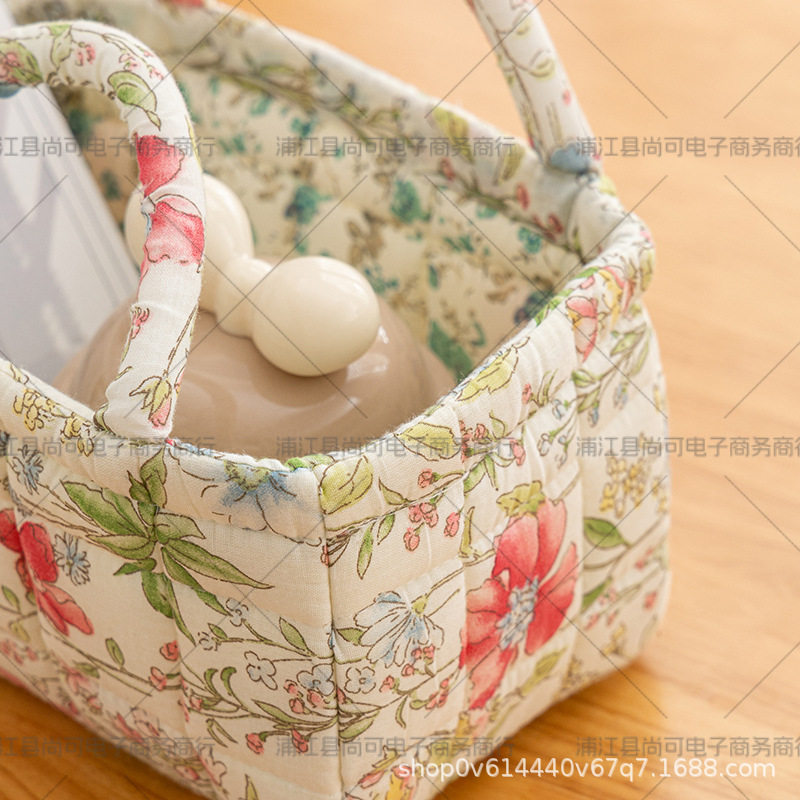 跨境日本家居布艺棉布加厚小尺寸收纳篮化妆品玩具零食收纳包现货,淘宝优惠券,粉丝福利购,淘宝优惠卷