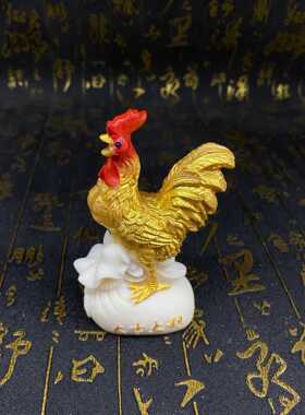 象牙果雕大吉大利公鸡摆件十二生肖金鸡报晓居家桌面装饰工艺品