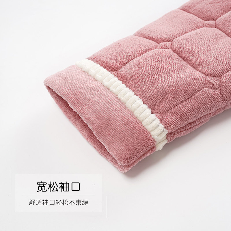 猫人三层夹棉睡袍女士秋冬季法兰绒加厚长款睡衣珊瑚绒家居服,淘宝优惠券,粉丝福利购,淘宝优惠卷