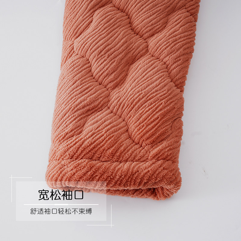 猫人冬款睡袍女珊瑚绒三层夹棉袄加厚加绒长款浴袍睡衣法兰绒,淘宝优惠券,粉丝福利购,淘宝优惠卷