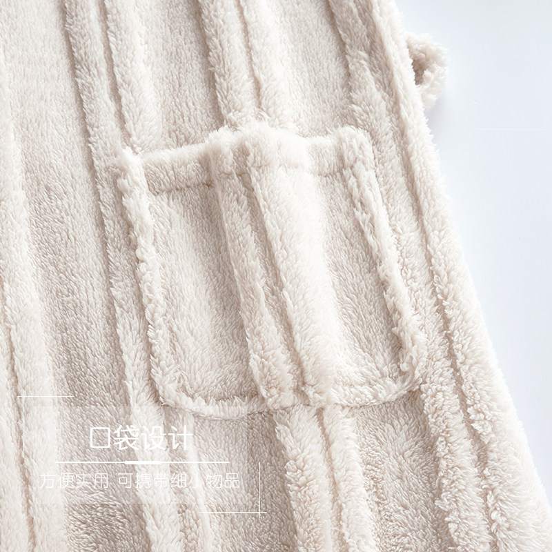 猫人睡袍女冬季珊瑚绒加厚加绒中长款浴袍睡衣秋冬法兰绒浴衣,淘宝优惠券,粉丝福利购,淘宝优惠卷