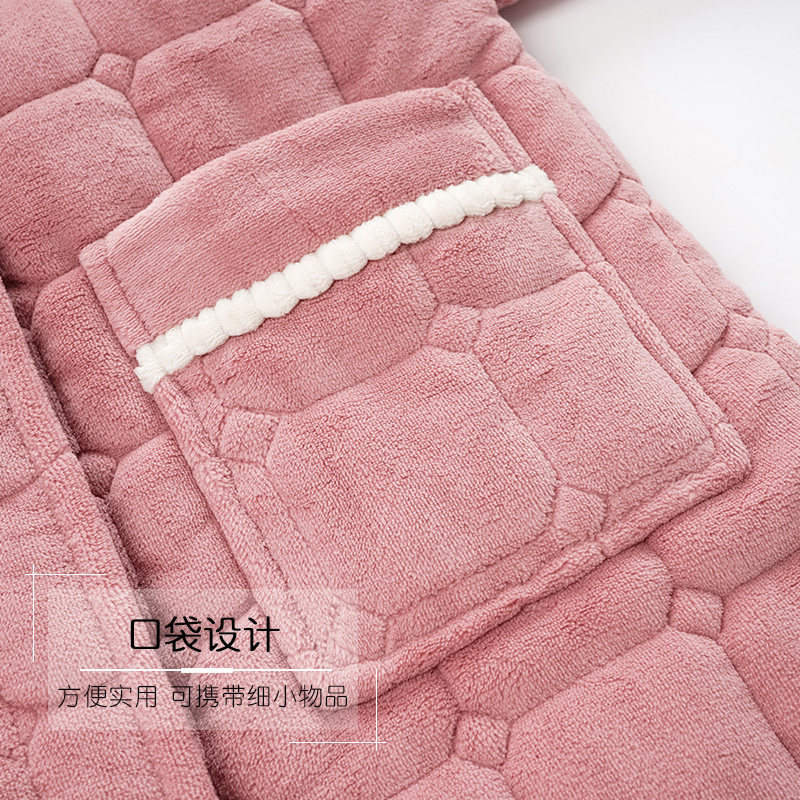 猫人三层夹棉睡袍女士秋冬季法兰绒加厚长款睡衣珊瑚绒家居服,淘宝优惠券,粉丝福利购,淘宝优惠卷