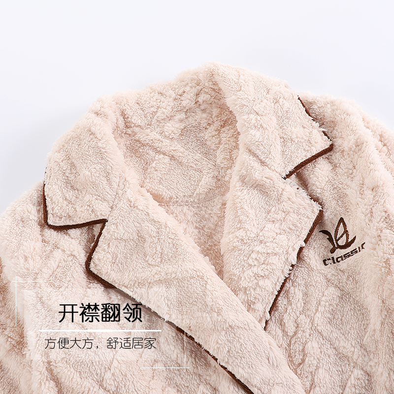 猫人情侣睡袍男秋冬法兰绒加厚长款睡衣加绒女珊瑚绒浴袍冬季,淘宝优惠券,粉丝福利购,淘宝优惠卷