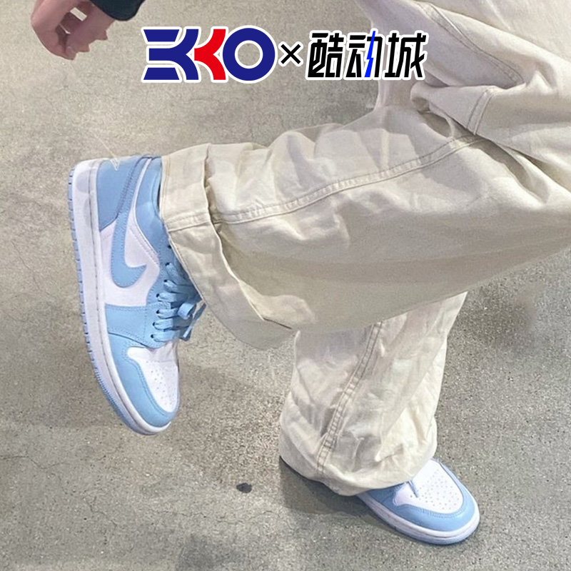 EKKO运动Air Jordan 1 Low AJ1low白蓝复古休闲篮球鞋DC0774-141-图1