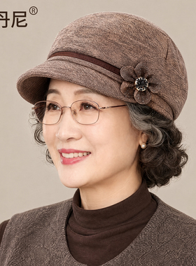 老年人春秋休闲布帽老太太帽