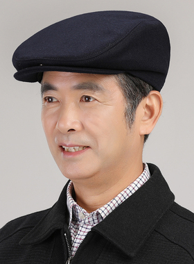 男秋冬前进帽保暖布帽中山帽帽子