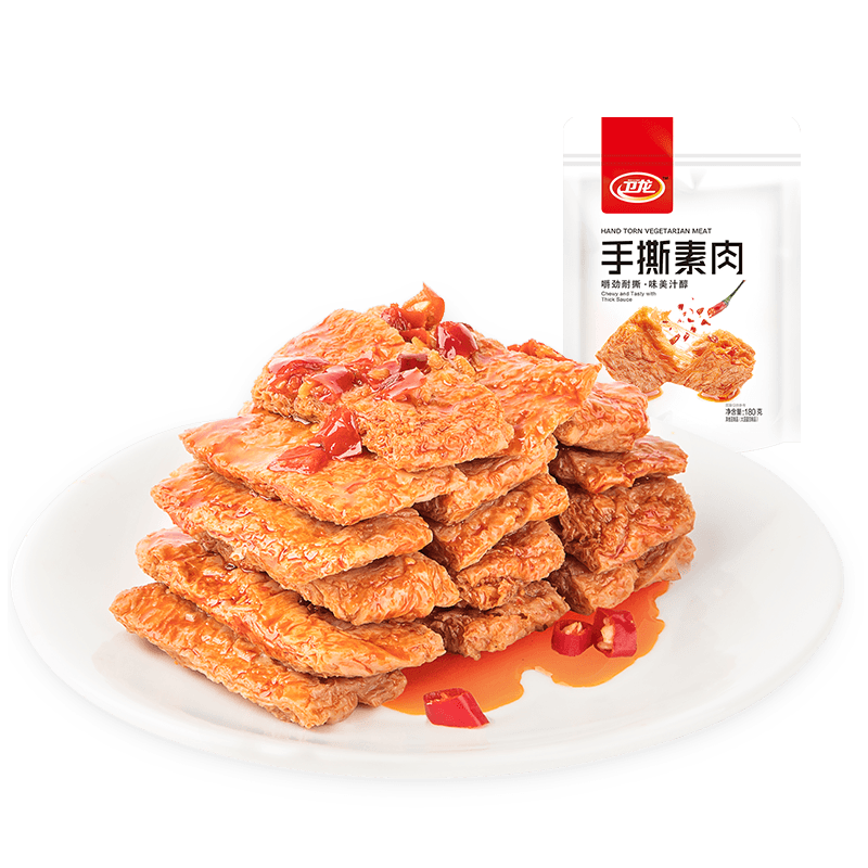 满减【卫龙旗舰店】手撕素肉小零食 卫龙食品素肉