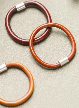 鸡血藤戒指简约情侣手工首饰