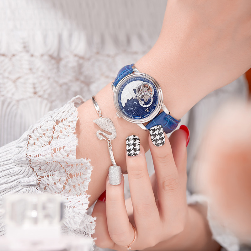 瑞夫泰格城市印象女士潮流机械表 瑞夫泰格昱琪国产腕表