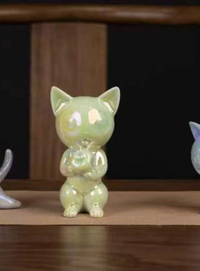 陶瓷卡通桌面可爱纯手工陶瓷