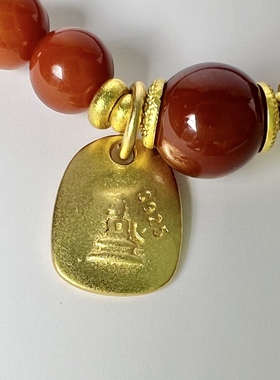 国风天然南红玛瑙沉香手串女款925纯银招财转运珠手链本命年礼物