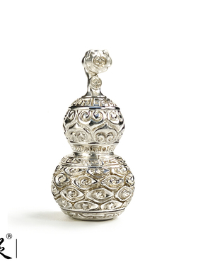 青炙祥云葫芦纯银手把件吊坠银钥匙扣挂件项链小葫芦汽车挂饰国潮