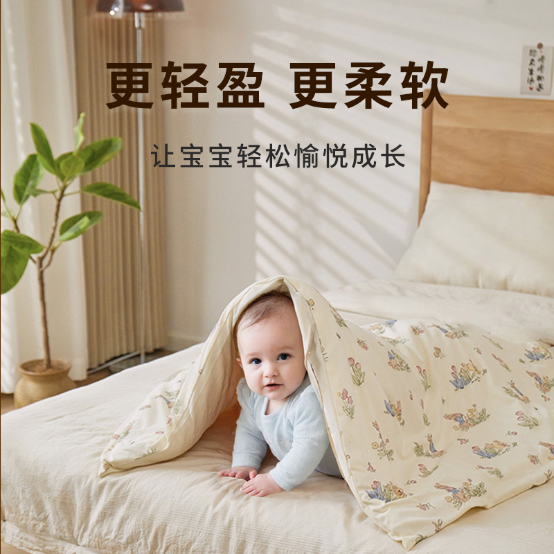 儿童幼儿园专用小被子三件套入园小学生午托床铺被褥床品纯棉a类A - 图0