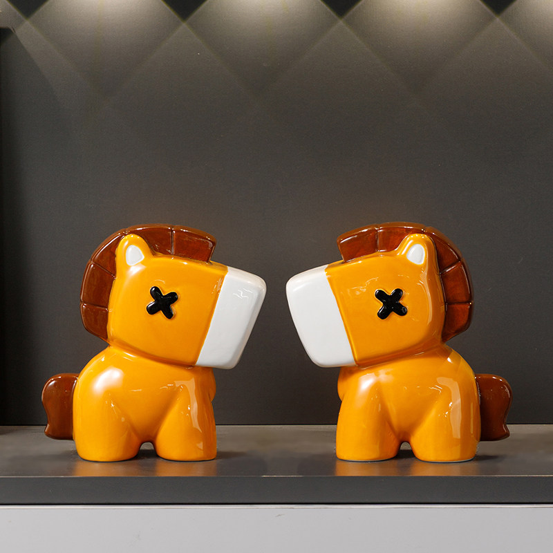 糖驹2026马年书挡摆件客厅玄关电视柜酒柜书柜桌面书立家居装饰品,淘宝优惠券,粉丝福利购,淘宝优惠卷