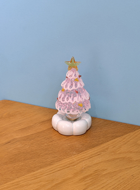 景德镇圣诞树转转玻璃琉璃旋转圣诞树转转摆件圣诞节礼物创意礼物